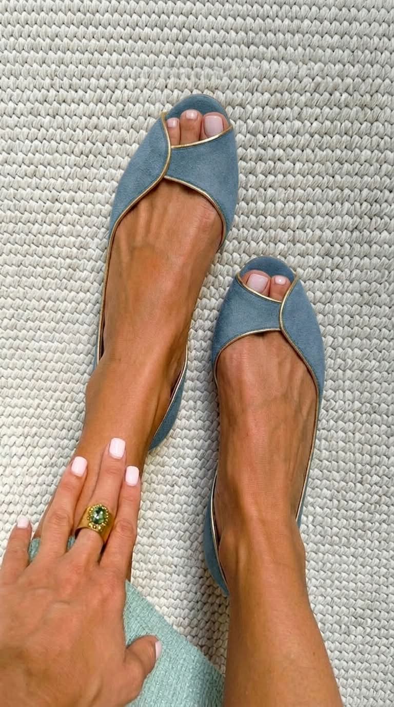 Ballerine peep toe d&