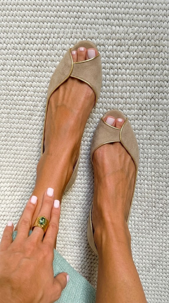 Ballerine peep toe d&