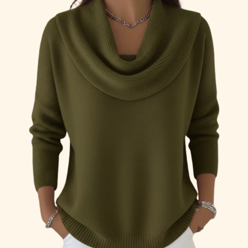 Scarlett™ Maglione con Collo Drappeggiato