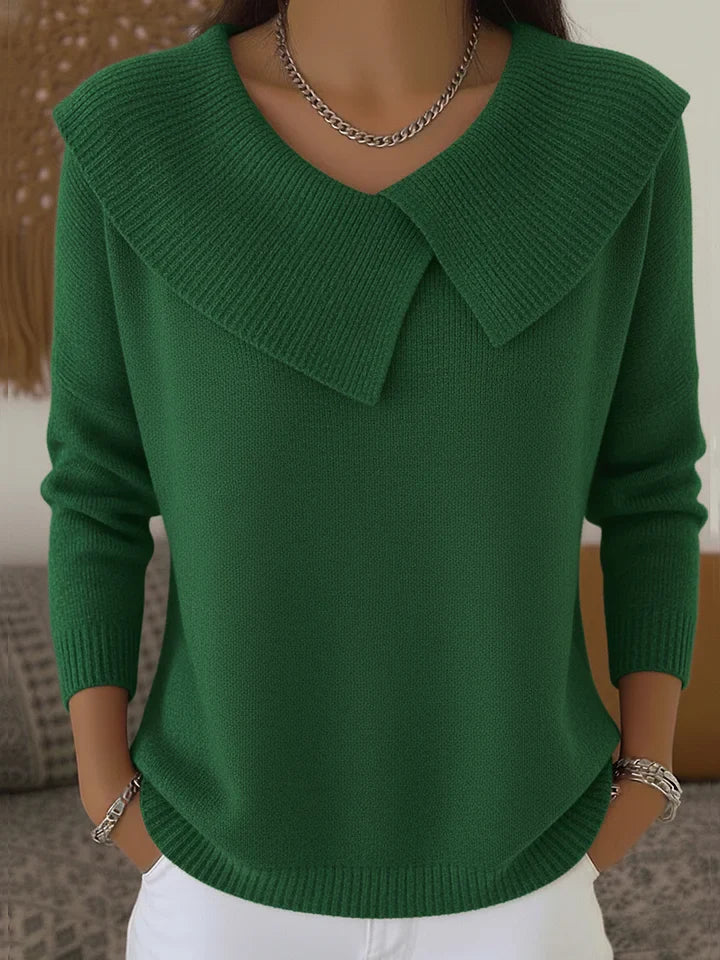 Nina™ Maglione con Dettagli a Contrasto