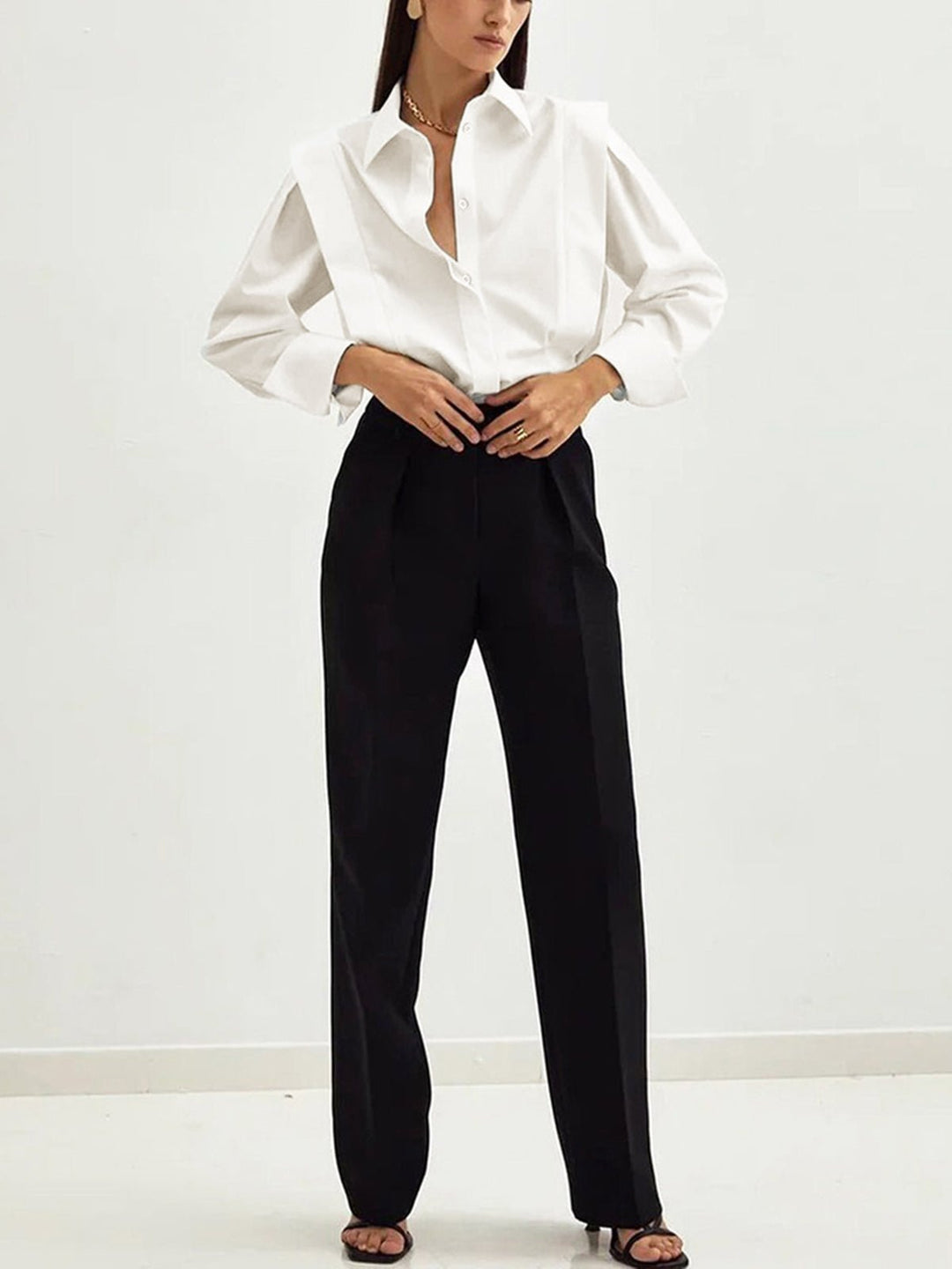 Camicia Quadrata con Bottoni
