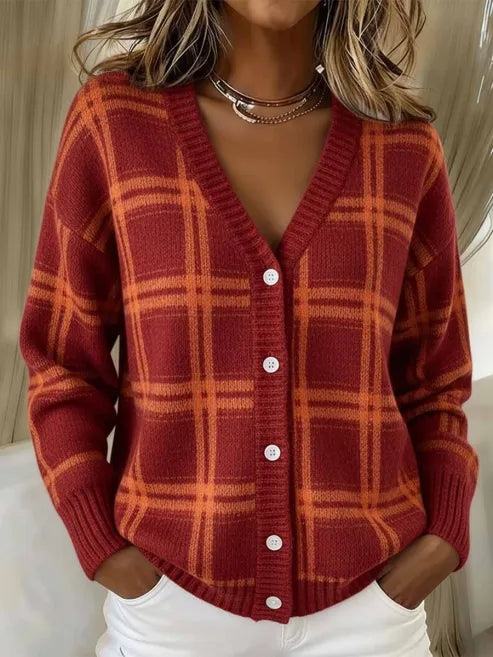 Mila™ Cardigan Morbido a Quadri