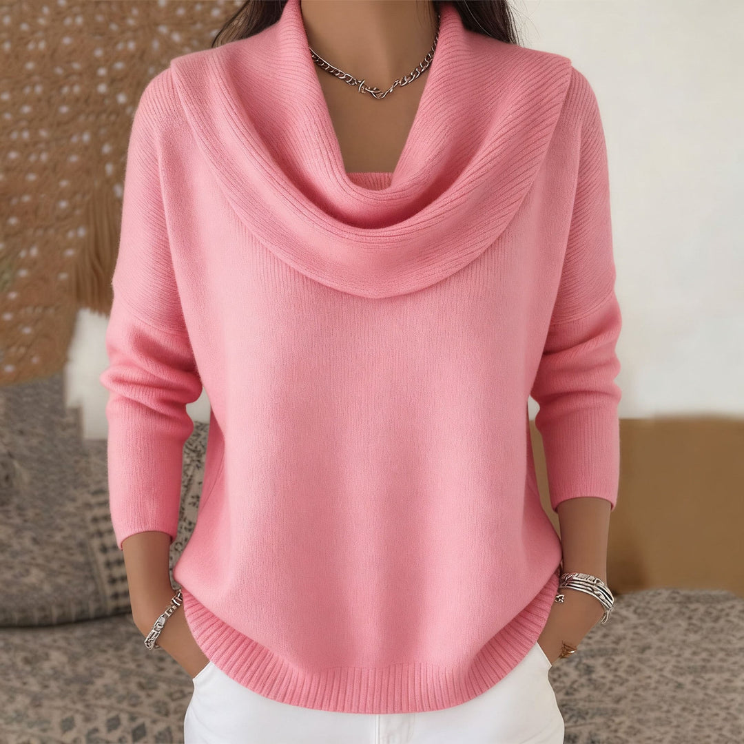 Scarlett™ Maglione con Collo Drappeggiato