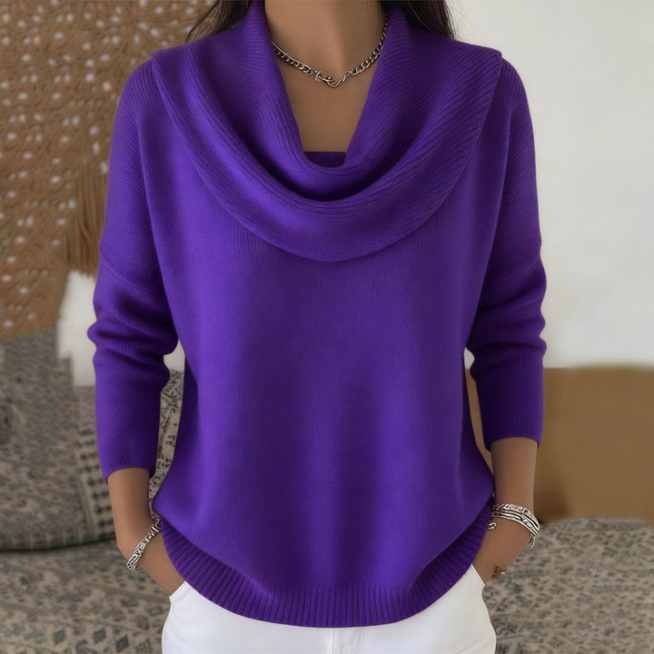 Scarlett™ Maglione con Collo Drappeggiato