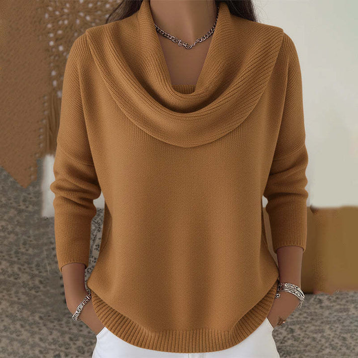 Scarlett™ Maglione con Collo Drappeggiato