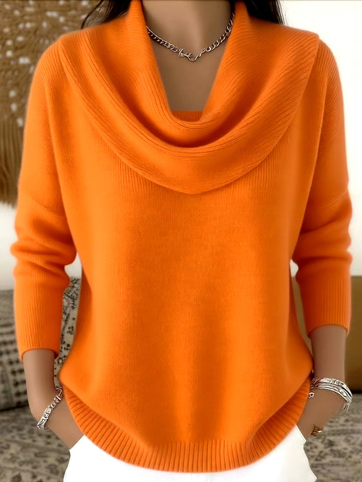Scarlett™ Maglione con Collo Drappeggiato
