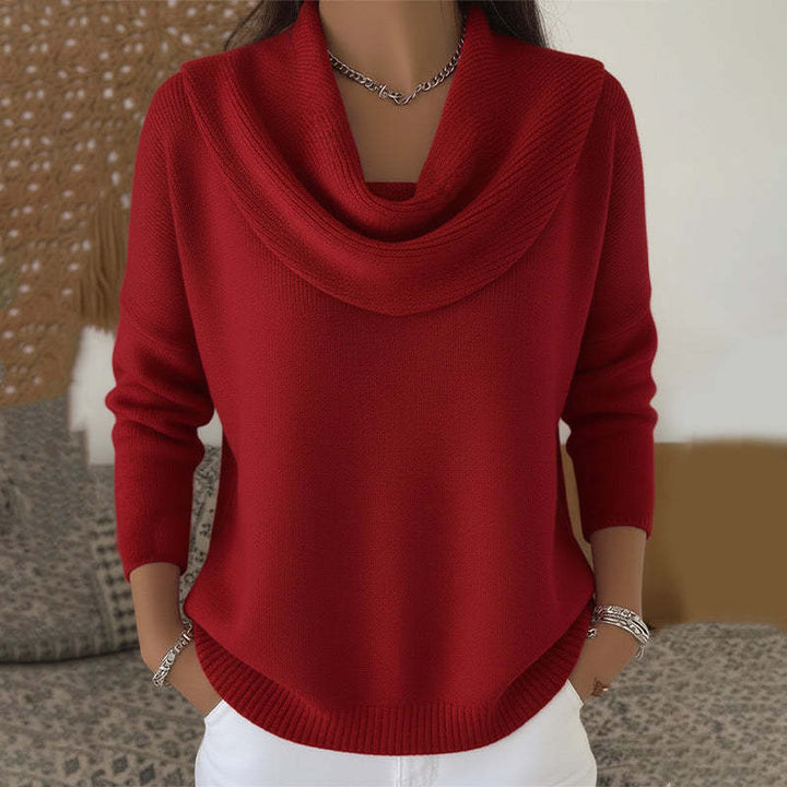 Scarlett™ Maglione con Collo Drappeggiato