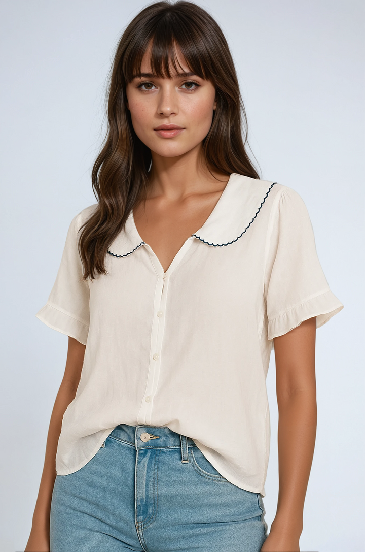 Camicia con Colletto Vintage