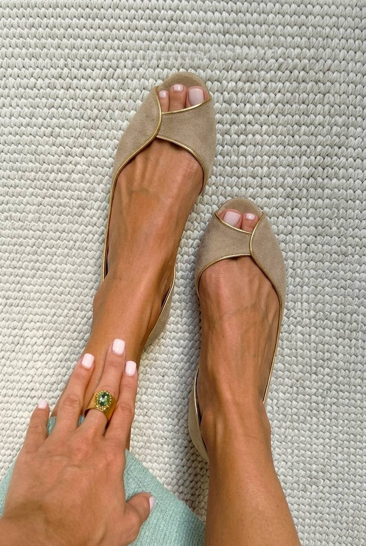 Ballerine peep toe d&