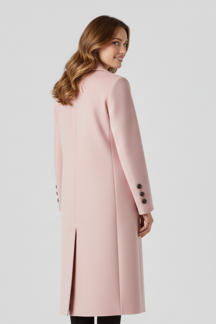 Cappotto da Donna con Collo a Revers e Chiusura con Bottoni