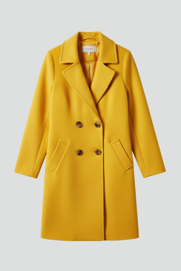 Cappotto da Donna con Chiusura a Bottone e Collo
