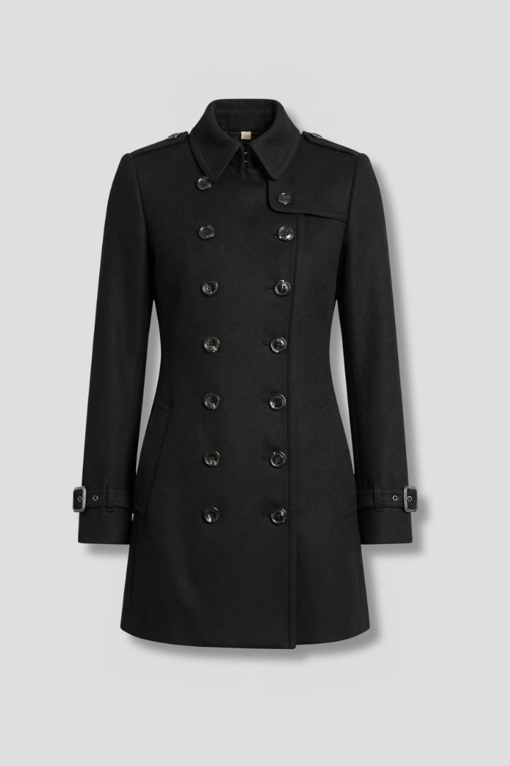 Cappotto da Donna con Bottoni Doppi e Maniche Lunghe