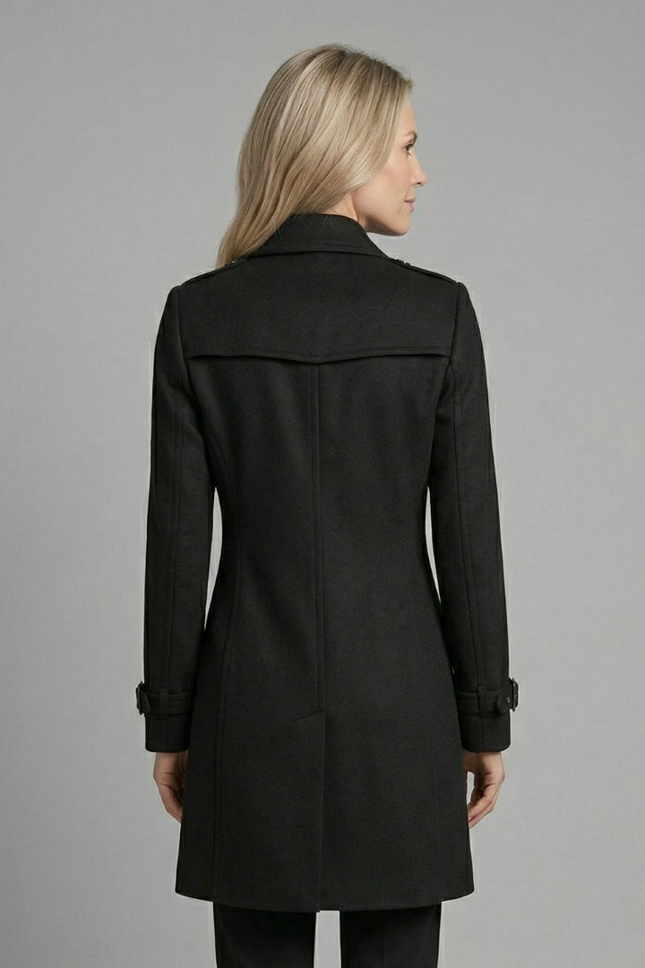 Cappotto da Donna con Bottoni Doppi e Maniche Lunghe