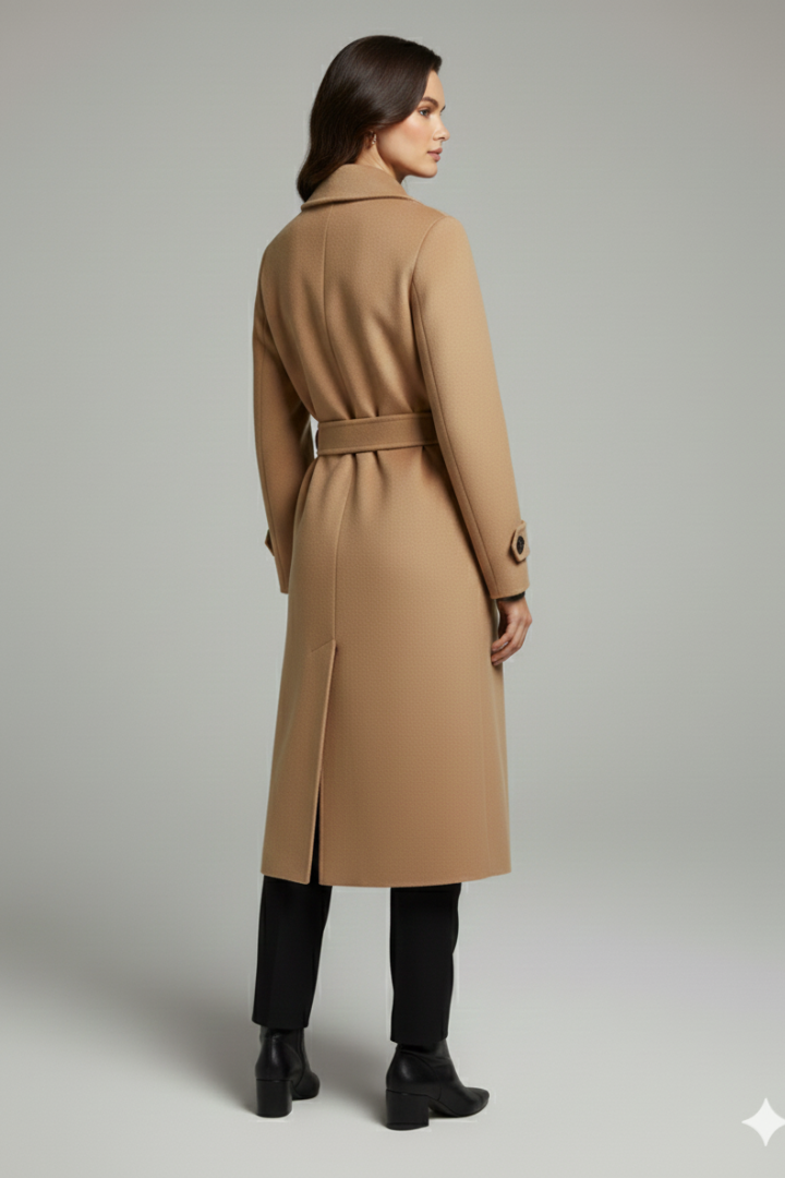 Cappotto da Donna con Collo a Revers e Chiusura a Bottone