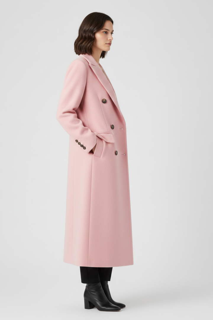 Cappotto da Donna con Collo a Revers e Chiusura a Bottone