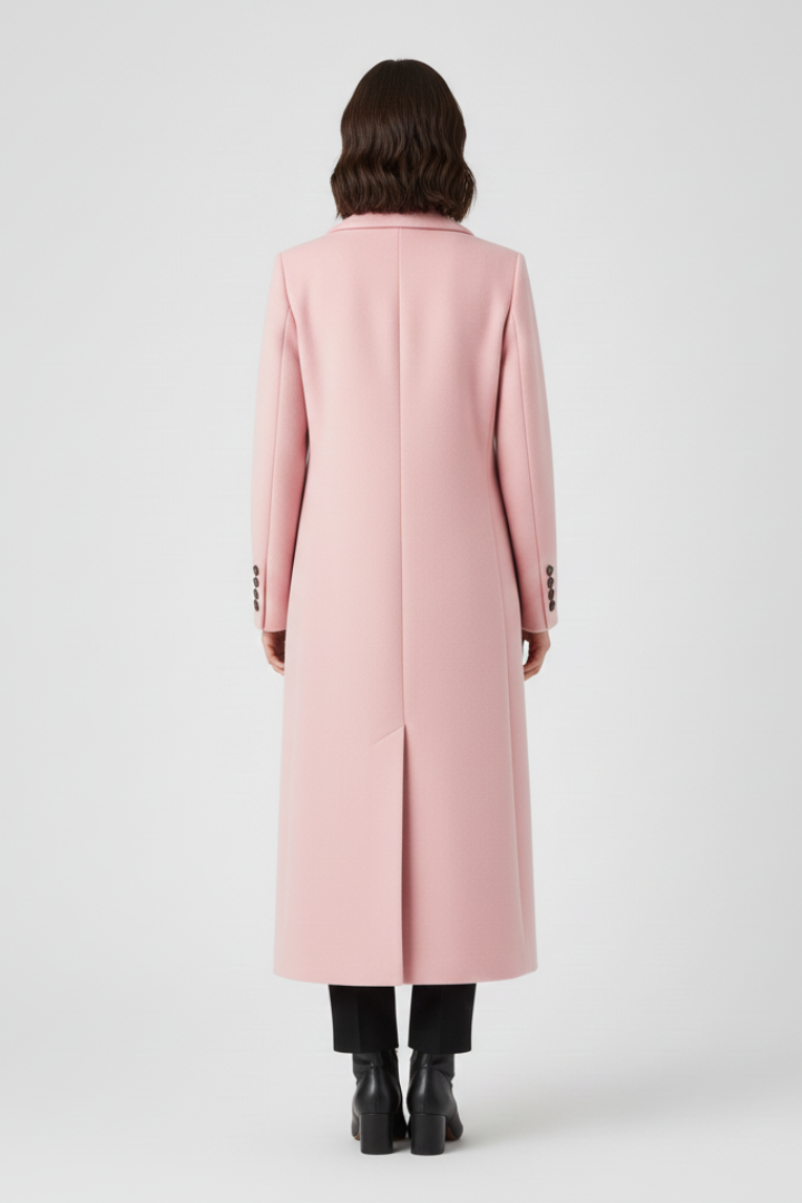 Cappotto da Donna con Collo a Revers e Chiusura a Bottone