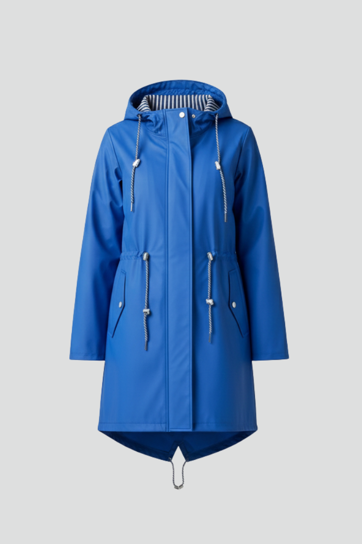 Cappotto da Donna con Cappuccio, Zip e Tasche Frontali
