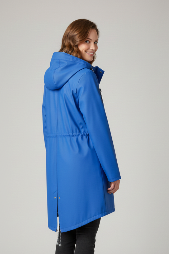 Cappotto da Donna con Cappuccio, Zip e Tasche Frontali