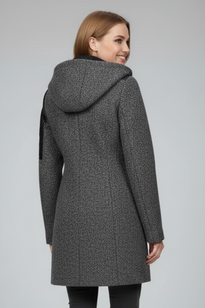 Cappotto Lungo da Donna con Cappuccio e Zip