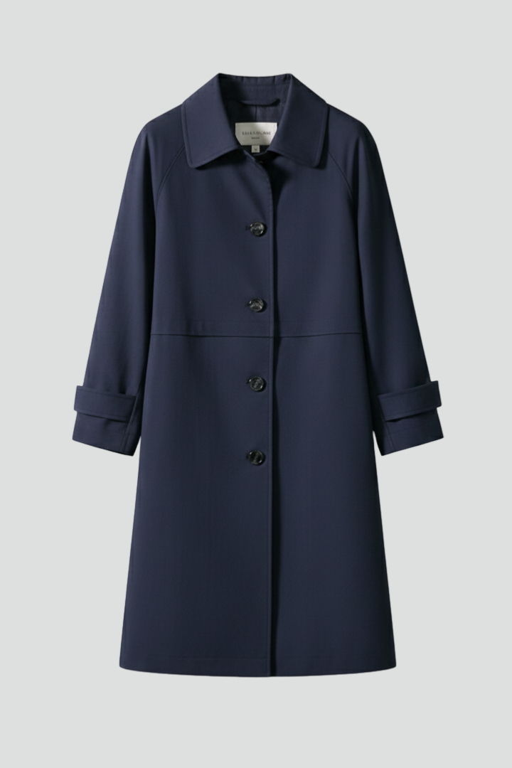 Cappotto da Donna a Mezzo Lunghezza con Bottoni e Tasche