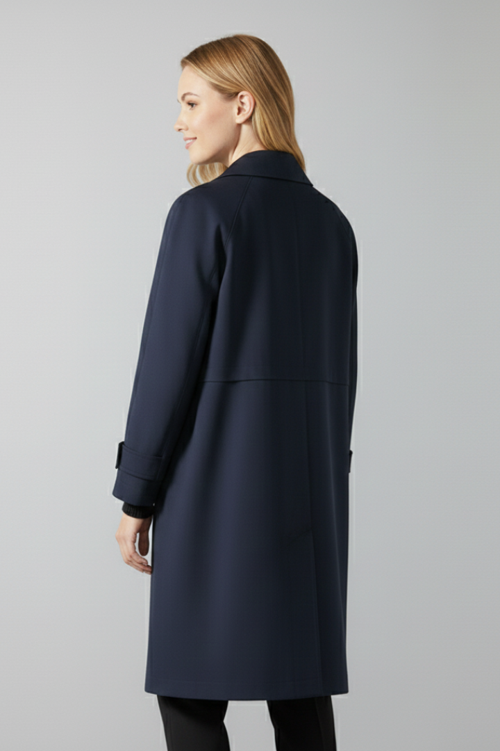 Cappotto da Donna a Mezzo Lunghezza con Bottoni e Tasche