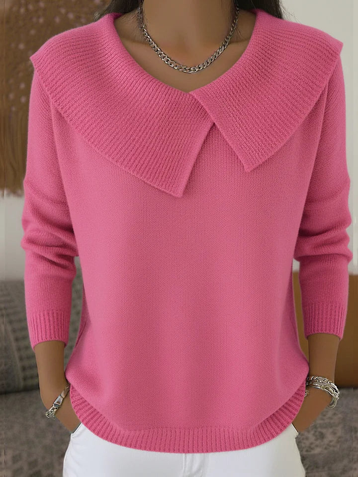 Nina™ Maglione con Dettagli a Contrasto
