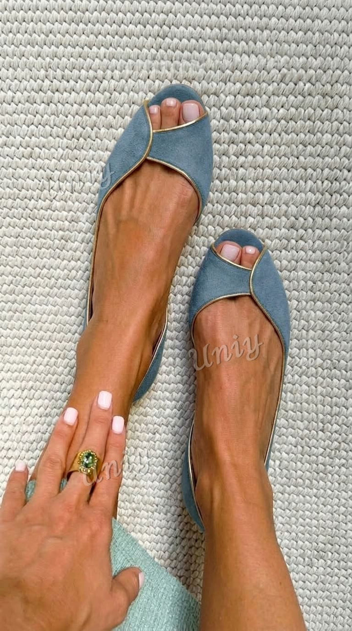 Ballerine peep toe d&