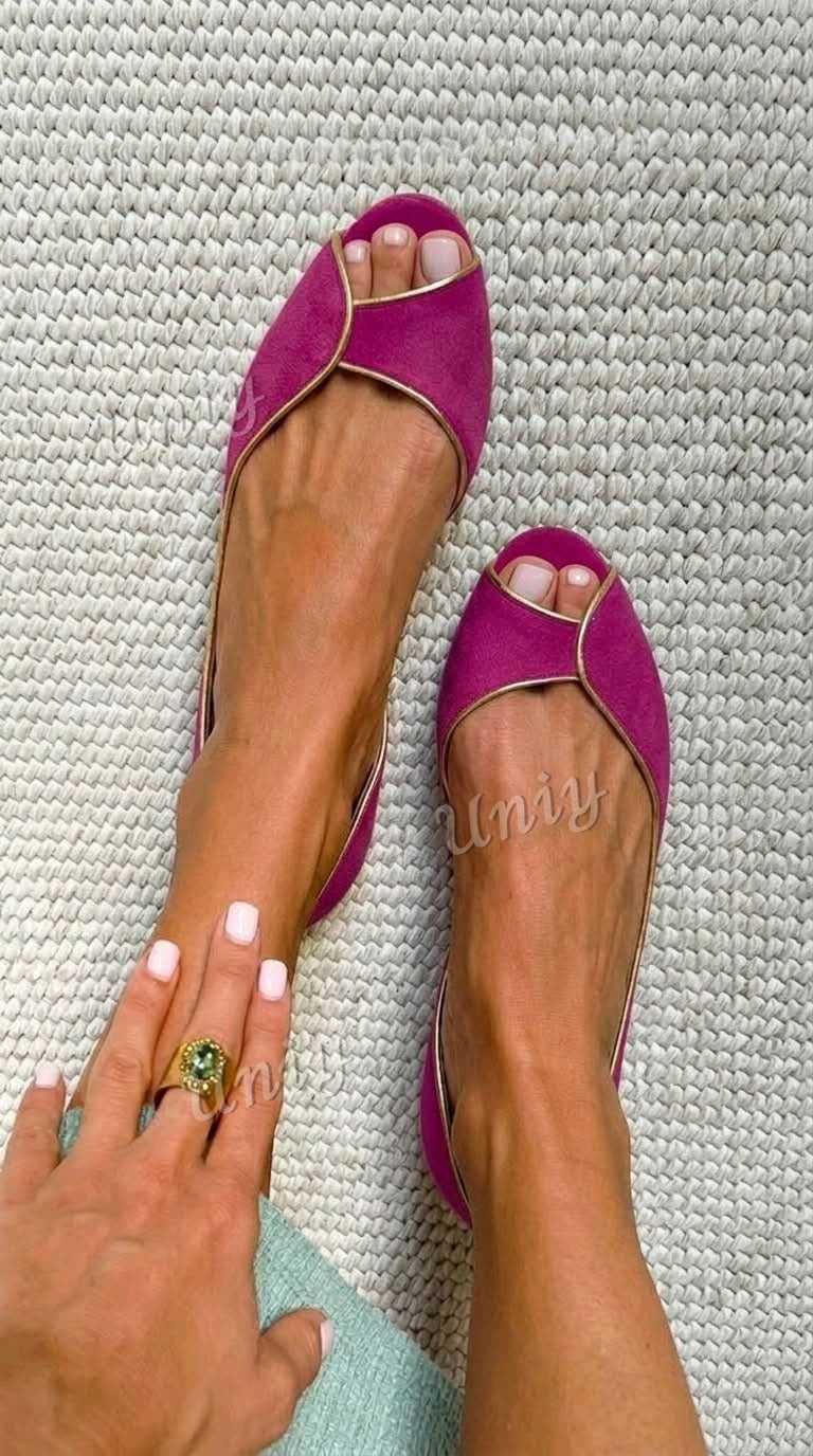 Ballerine peep toe d&