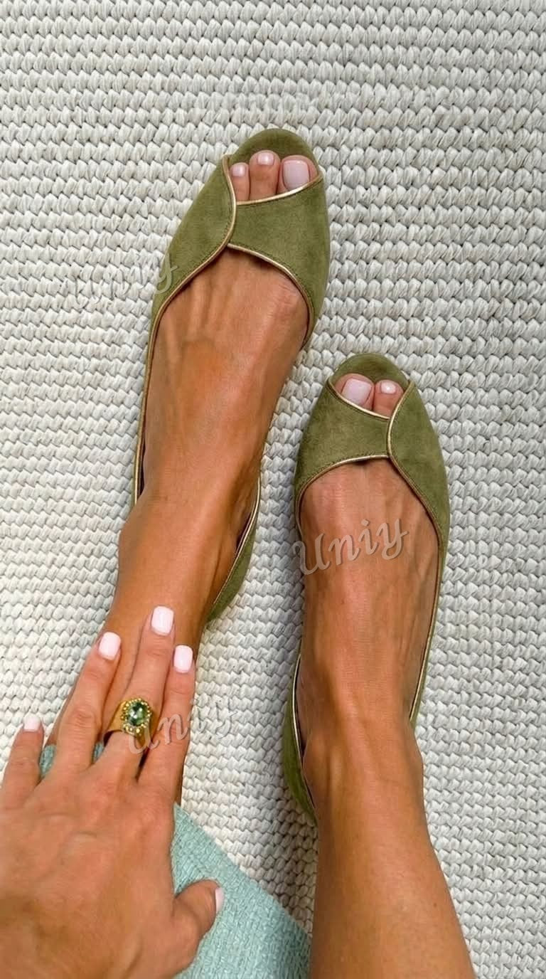 Ballerine peep toe d&