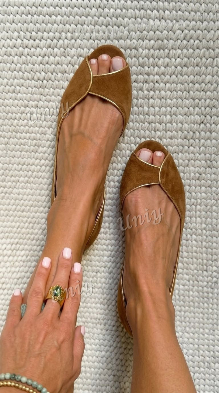 Ballerine peep toe d&
